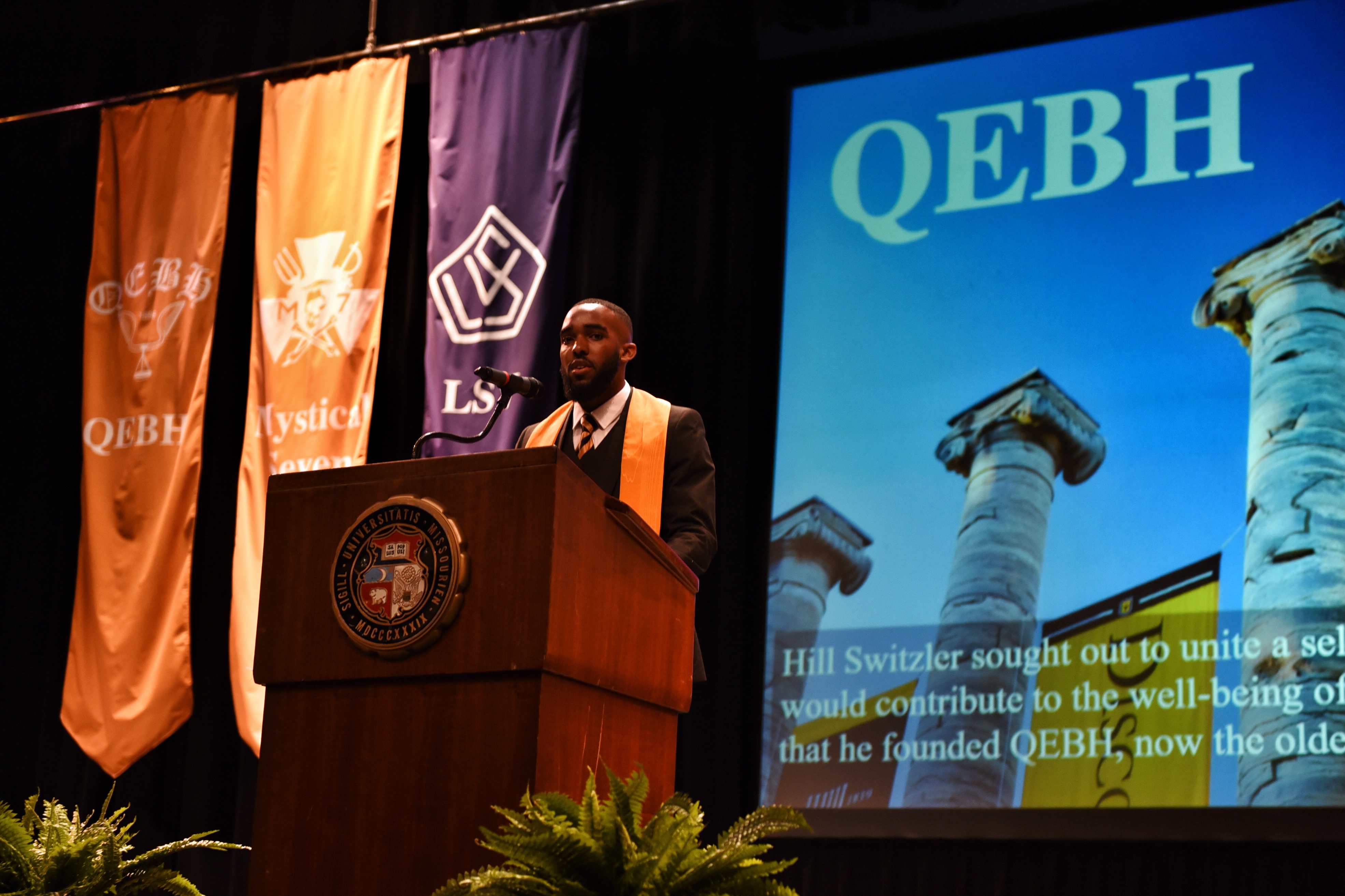 Nosa Eke introduces new QEBH Taps at the 92nd Annual Tap Day.