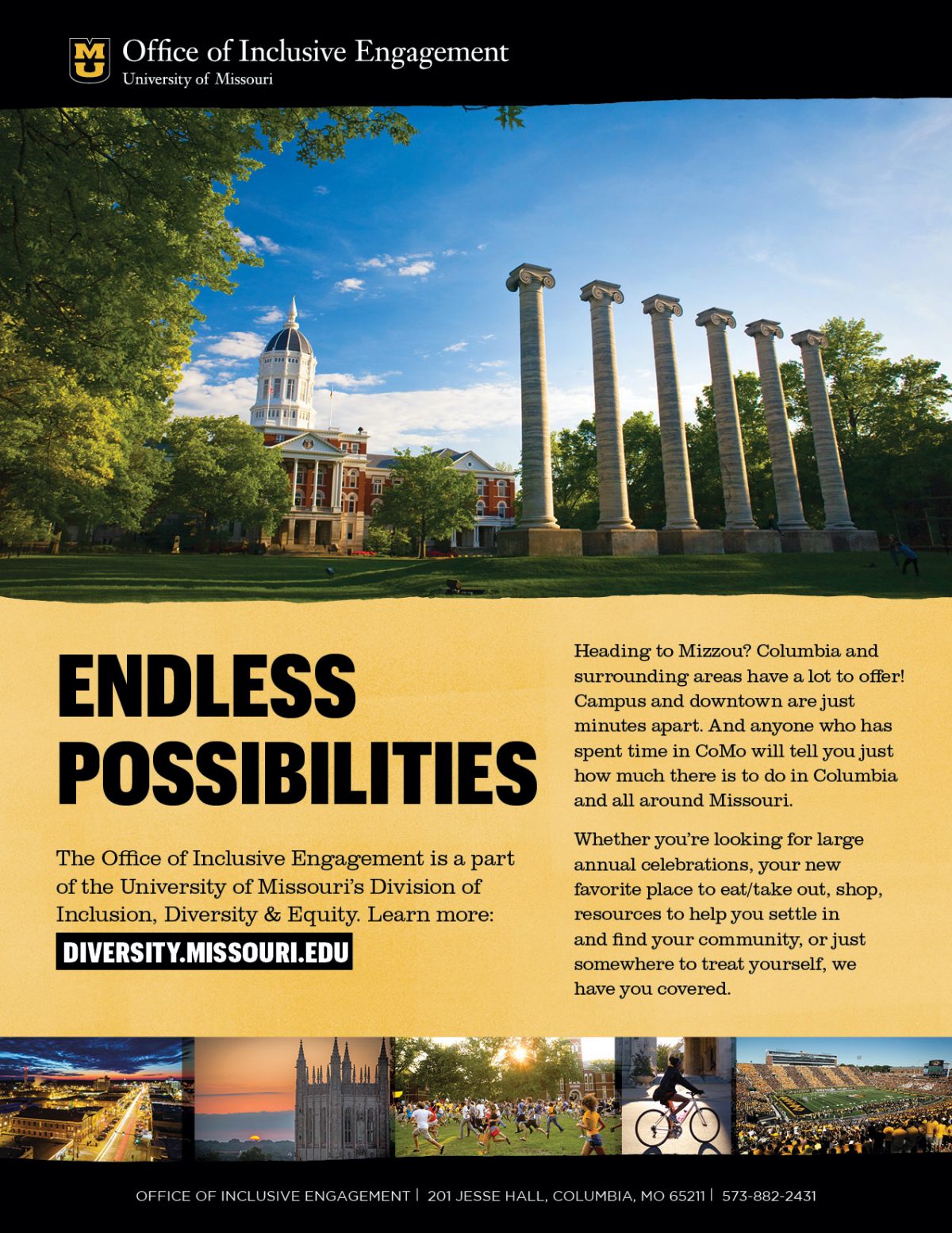 This is the Endless Possibilities brochure, created by the Division of Inclusion, Diversity and Equity.