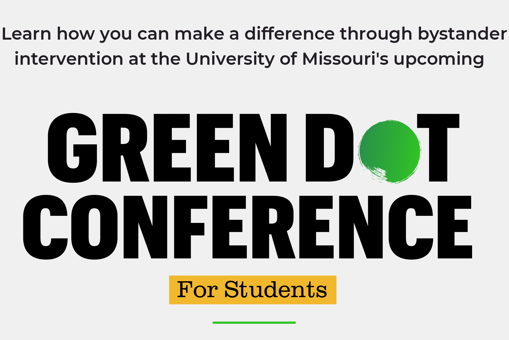 Student Green Dot Conference Division of Inclusion, Diversity & Equity