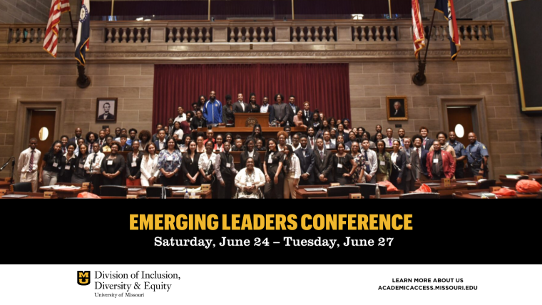 Group of Emerging Leaders scholars at Missouri Capitol.