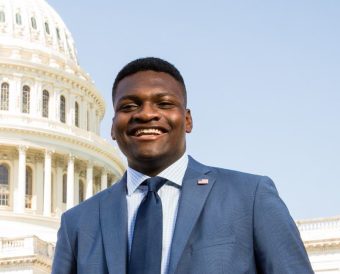 Paul Odu standing in front of the U.S. Capitol.