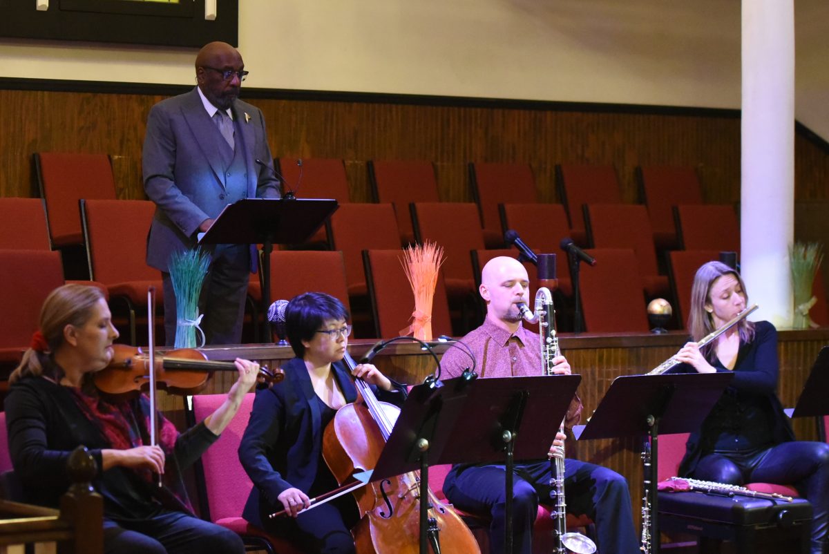 Clyde Ruffin, Ph.D. and musicians perform Carlos Simon's 'Requiem for the Enslaved.'