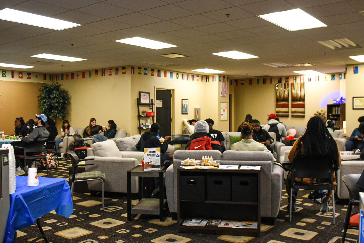 Attendees spread across the Multicultural Center. 